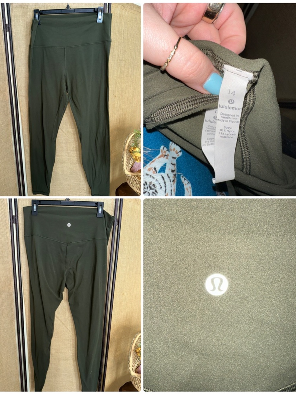 lululemon athletica Olive Green High-Rise Leggings